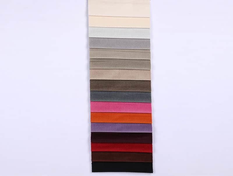 CX028 Terciopelo laminado de doble color de terciopelo de tela de poliéster para tapicería de sofá con respaldo de TC 