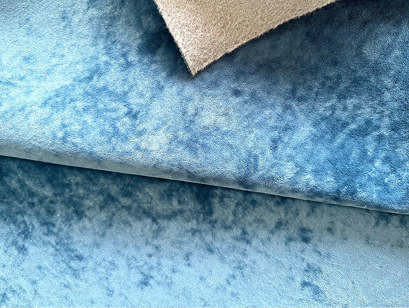 CX2301 Nuevo diseño, tela laminada de terciopelo mosha helado para sofá, tela de terciopelo 
